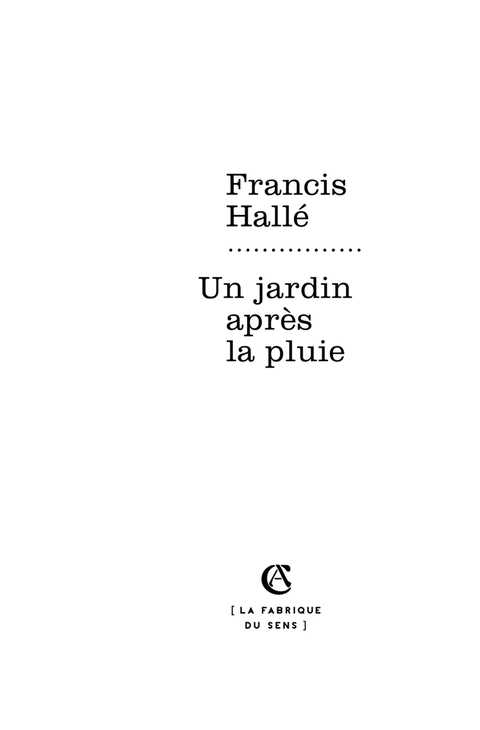 Cover image for book Un jardin après la pluie