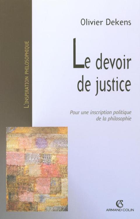Cover image for book Le devoir de justice
