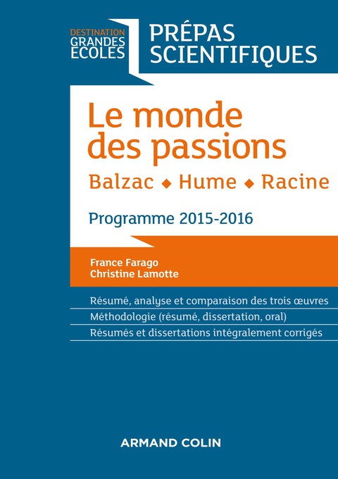 Cover image for book Le monde des passions - Balzac - Hume - Racine