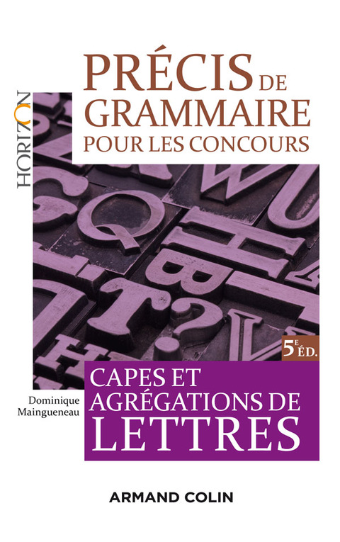 Cover image for book Précis de grammaire pour les concours - 5e éd.