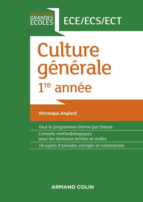 Cover image for book Culture générale 1re année ECE/ECS/ECT