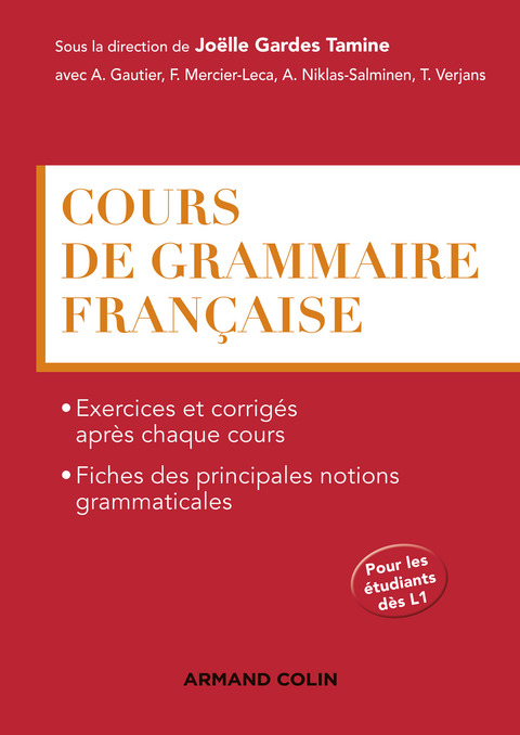Cover image for book Cours de grammaire française