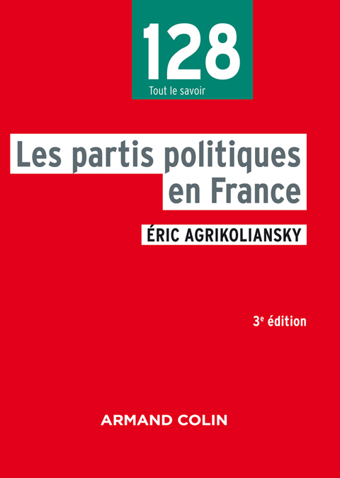 Cover image for book Les partis politiques en France - 3e éd