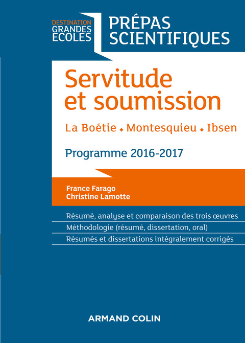 Cover image for book Servitude et Soumission - Prépas scientifiques 2016-2017