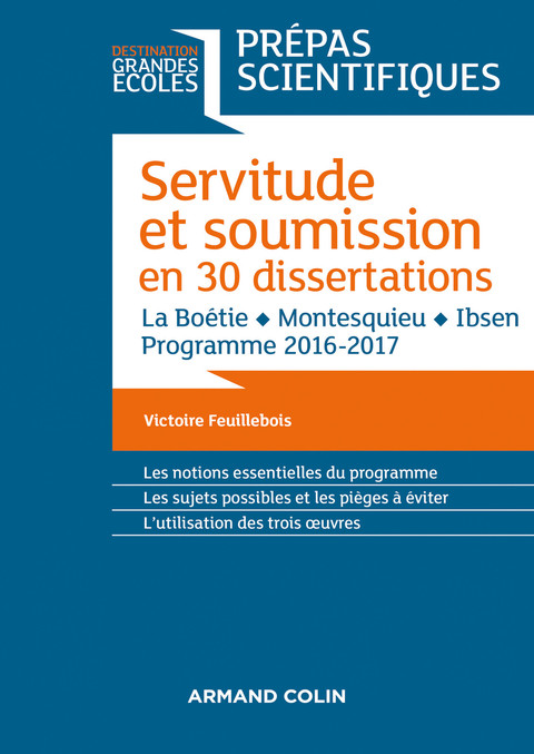Cover image for book Servitude et Soumission en 30 dissertations - Prépas scientifiques 2016-2017