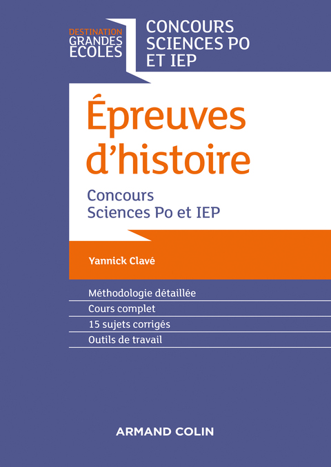 Cover image for book Epreuves d'histoire - Concours Sciences Po et IEP