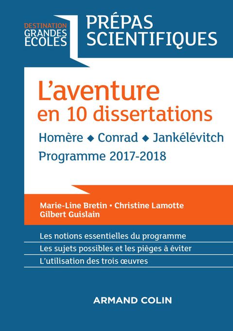 Cover image for book L'aventure en 10 dissertations - Prépas scientifiques 2017-2018