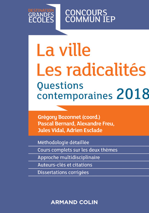 Cover image for book La ville. Les radicalités