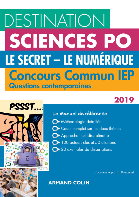 Cover image for book Destination Sciences Po - Le Secret, Le Numérique - Concours commun IEP