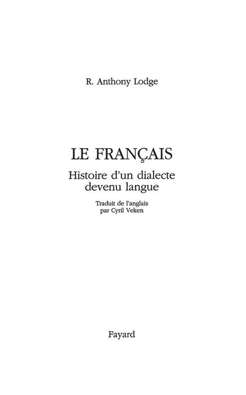 Cover image for book Le Français