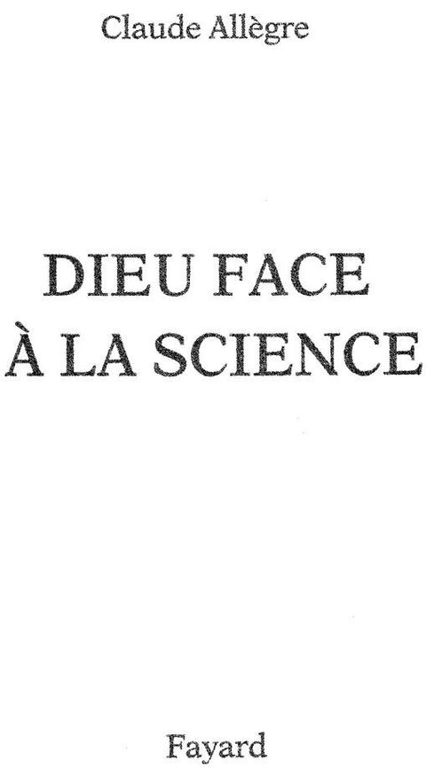 Cover image for book Dieu face à la science
