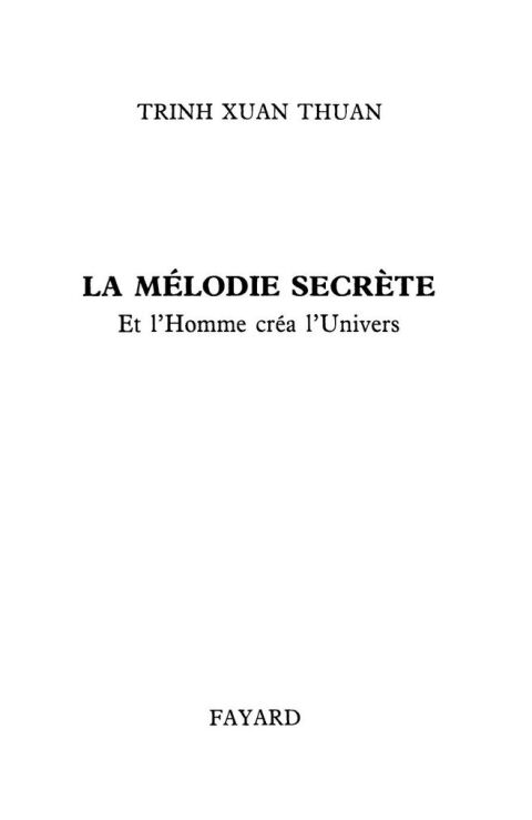 Cover image for book La Mélodie secrète