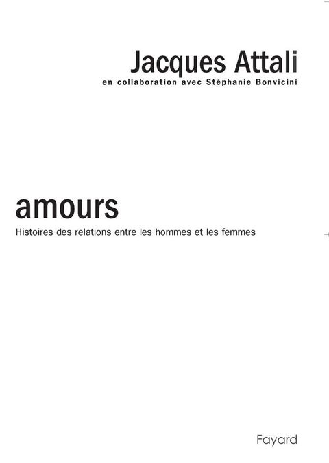 Cover image for book Amours