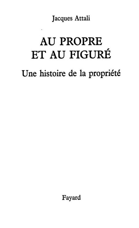 Cover image for book Au propre et au figuré