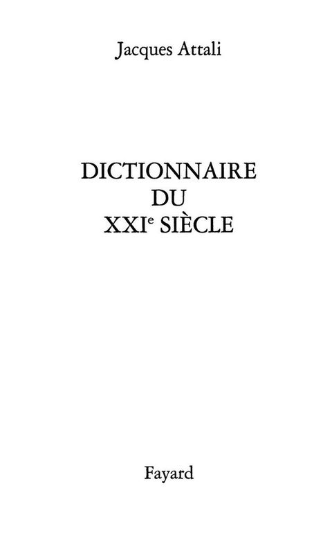 Cover image for book Dictionnaire du XXIe siècle