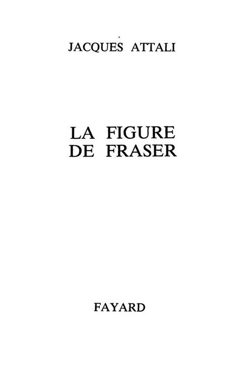 Cover image for book La Figure de Fraser