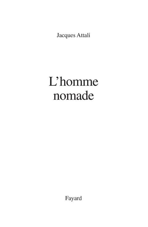 Cover image for book L'homme nomade