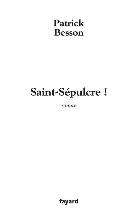 Cover image for book Saint Sépulcre !