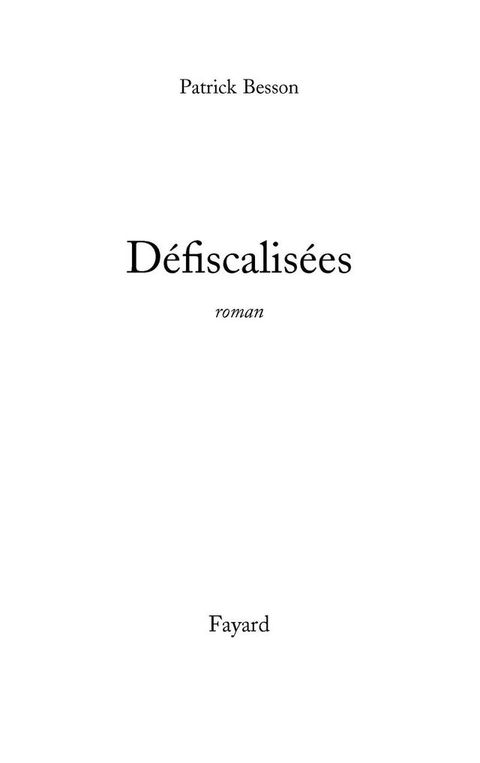 Cover image for book Défiscalisées