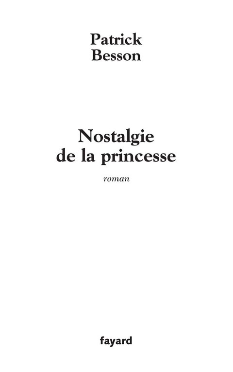 Cover image for book Nostalgie de la princesse