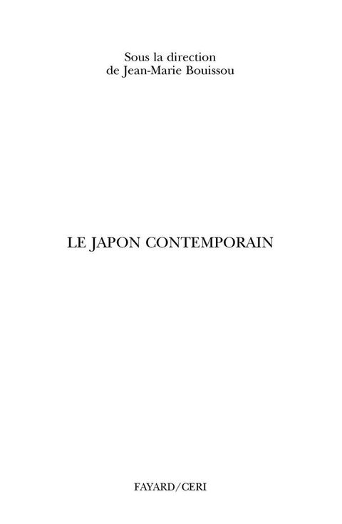 Cover image for book Le Japon contemporain