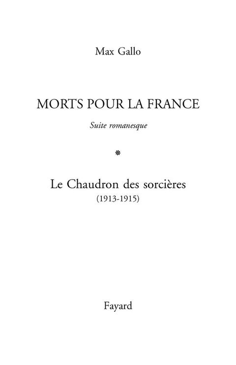 Cover image for book Morts pour la France, tome 1