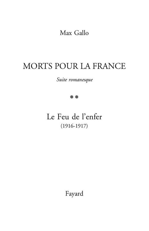 Cover image for book Morts pour la France, tome 2