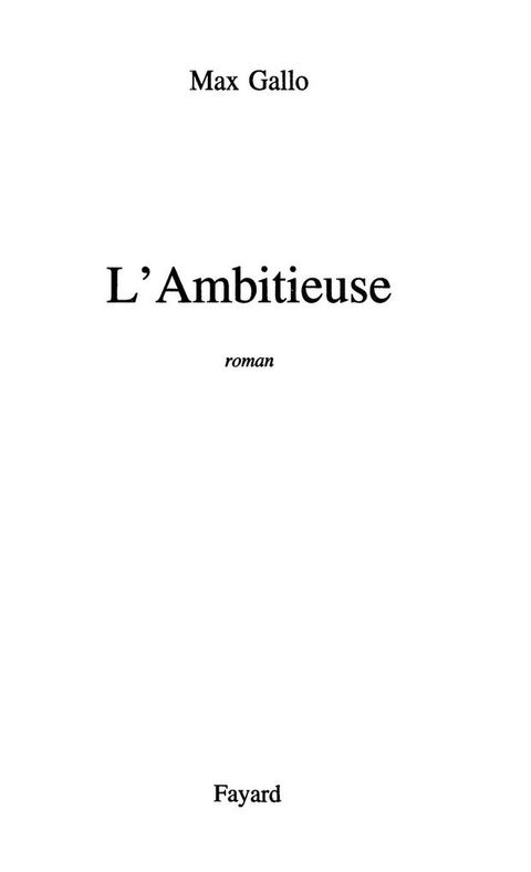 Cover image for book L'Ambitieuse