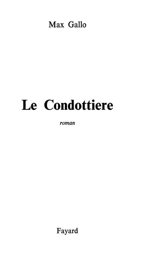 Cover image for book Le Condottiere