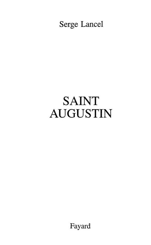 Cover image for book Saint Augustin