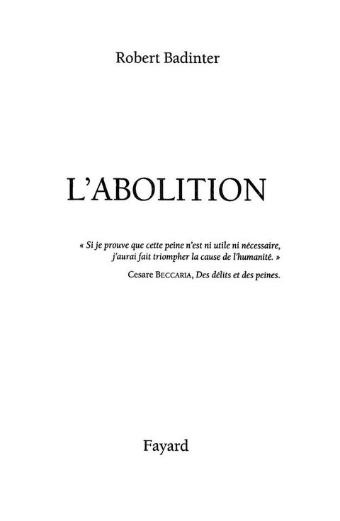 Cover image for book L'Abolition