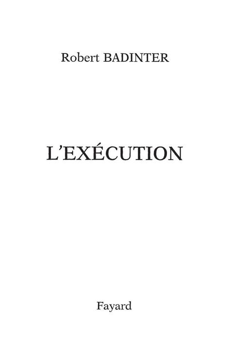 Cover image for book L'Exécution