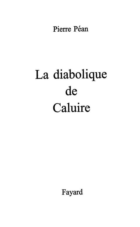 Cover image for book La diabolique de Caluire