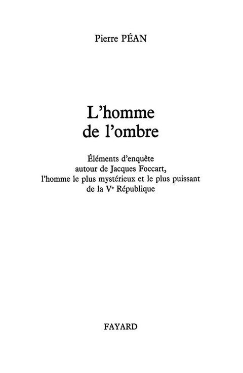 Cover image for book L'Homme de l'ombre