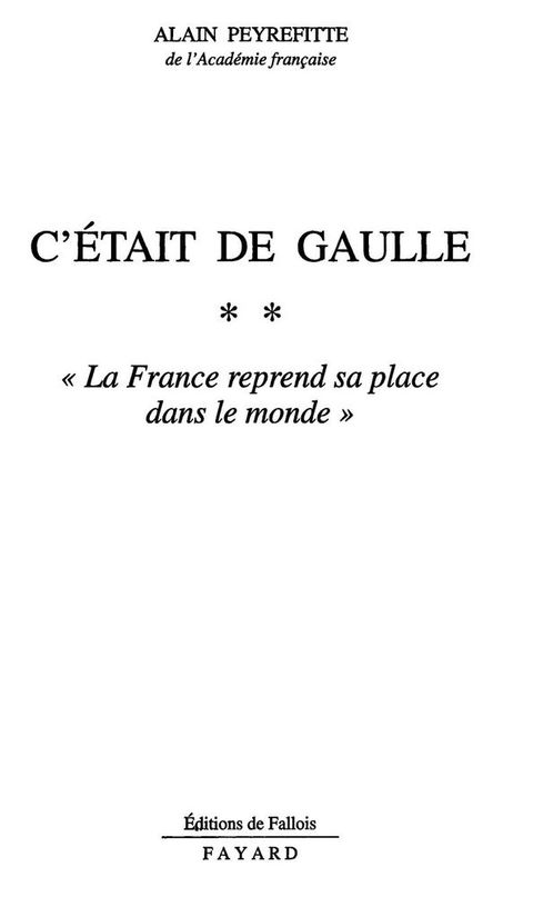 Cover image for book C'était de Gaulle - Tome II