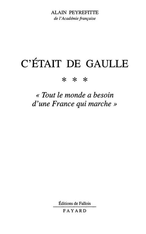 Cover image for book C'était de Gaulle Tome 3