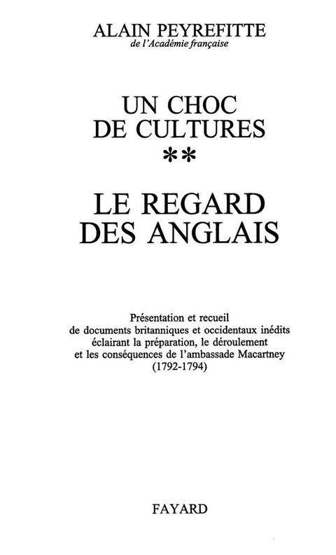 Cover image for book Un choc de cultures
