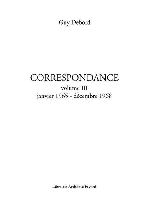 Cover image for book Correspondance, volume 3