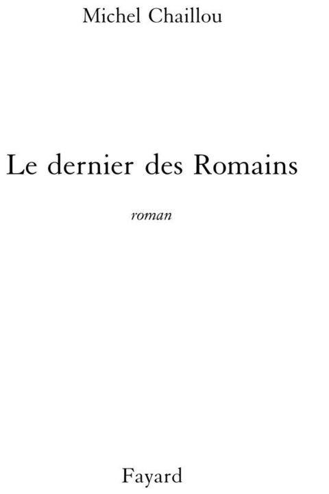 Cover image for book Le dernier des Romains