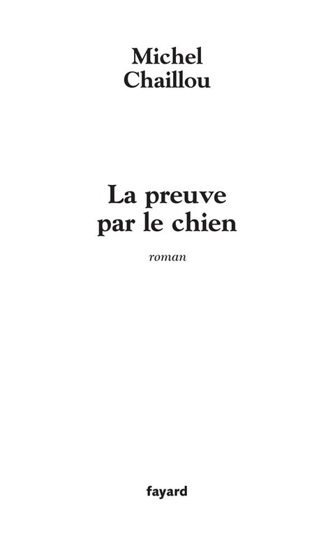 Cover image for book La Preuve par le chien