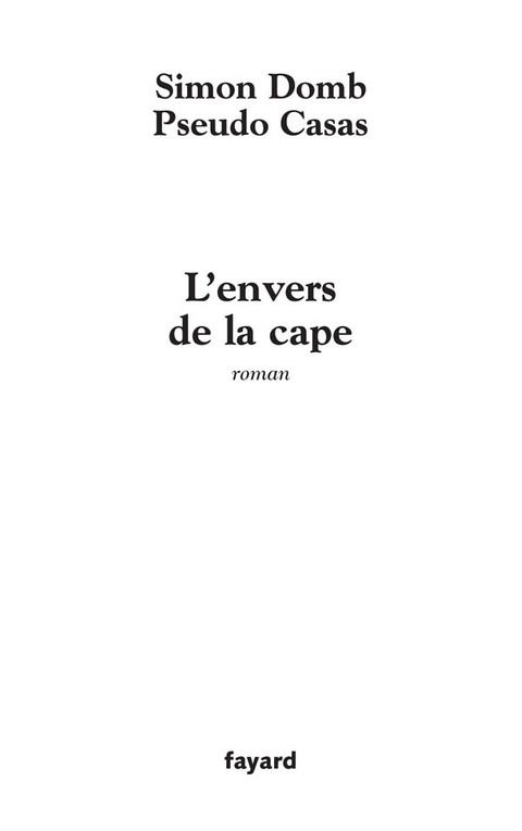 Cover image for book L'envers de la cape