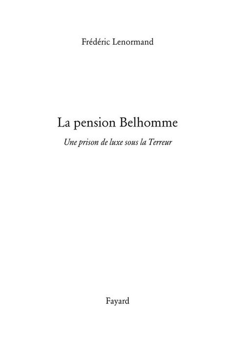 Cover image for book La pension Belhomme