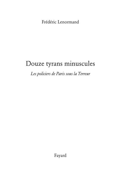 Cover image for book Douze tyrans minuscules
