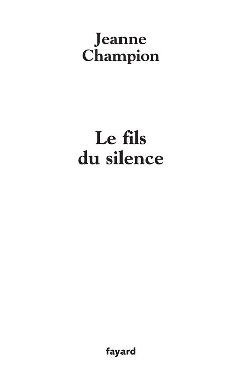 Cover image for book Le fils du silence