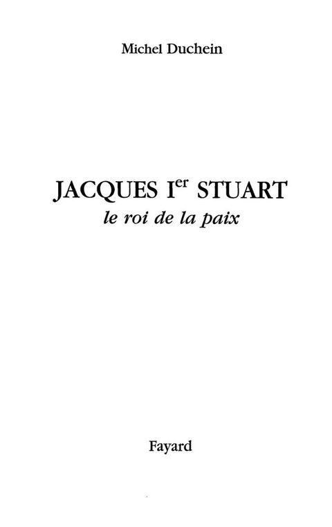 Cover image for book Jacques Ier Stuart