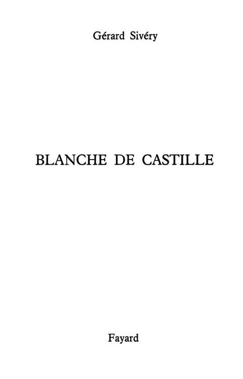 Cover image for book Blanche de Castille