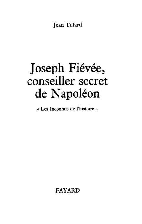 Cover image for book Joseph Fiévée