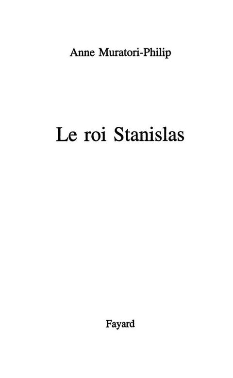Cover image for book Le roi Stanislas