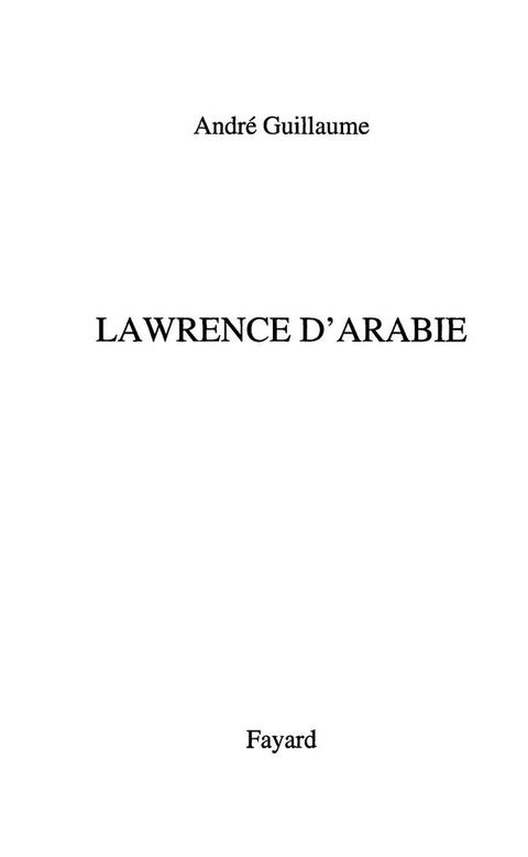 Cover image for book Lawrence d'Arabie