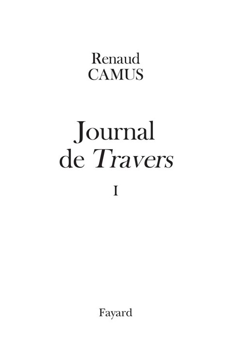 Cover image for book Journal de Travers